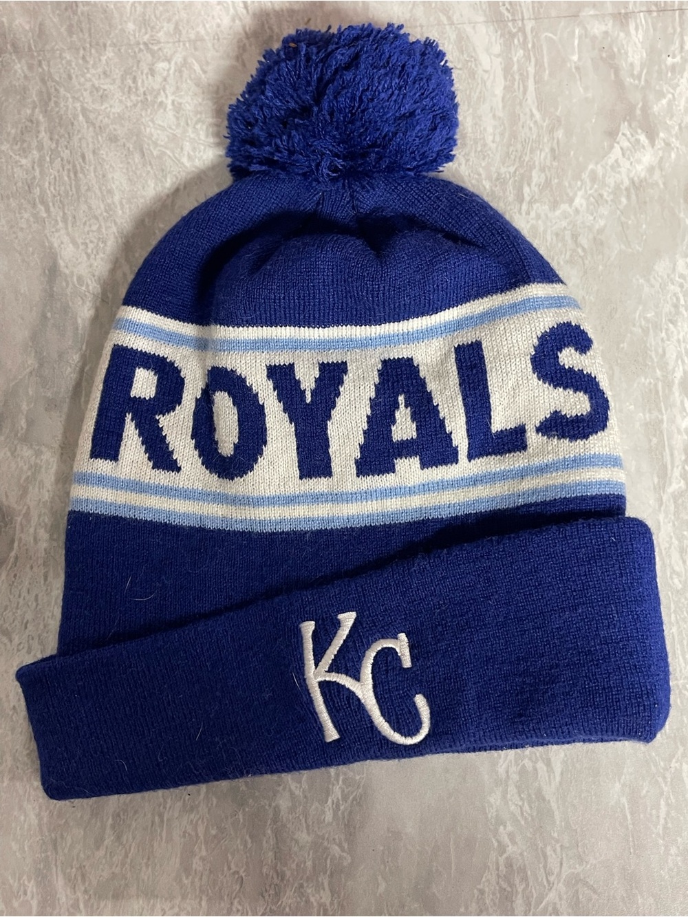 Kansas City Royals Blue One Size Beanie Hat MLB Baseball Fan Favorite Cap